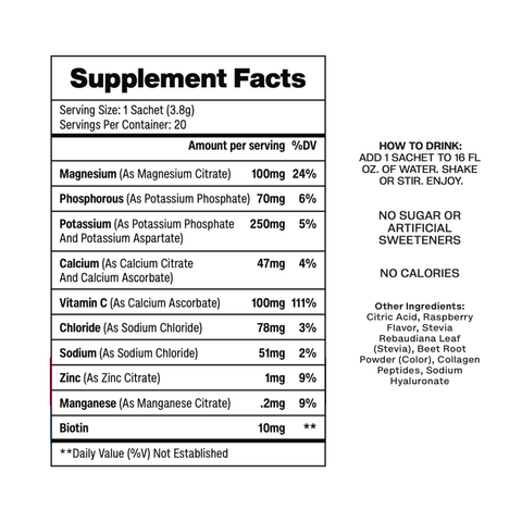 Raspberry Beauty Electrolyte Mix