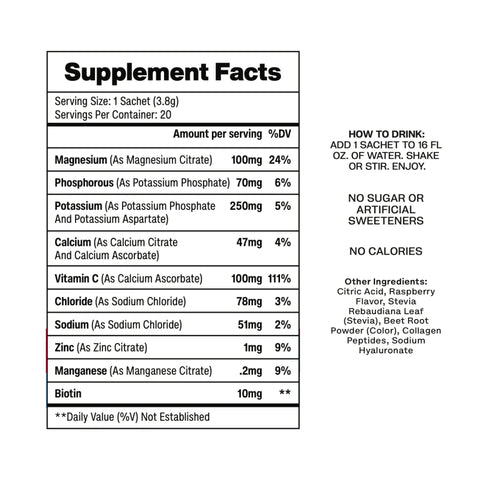 Raspberry Beauty Electrolyte Mix
