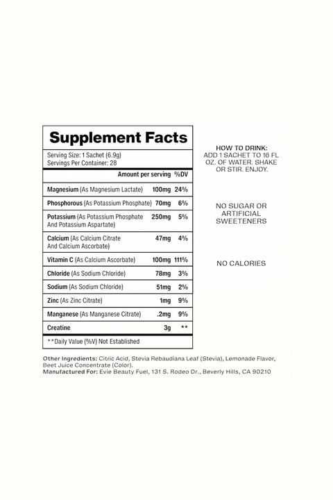 Lemonade Creatine Electrolyte Mix